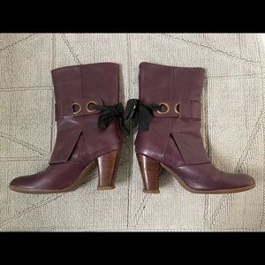 Fluevog Soprano Inge Boots - Eggplant - 9.5